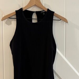 Express Black Sleeveless Shift Dress with Keyhole Back